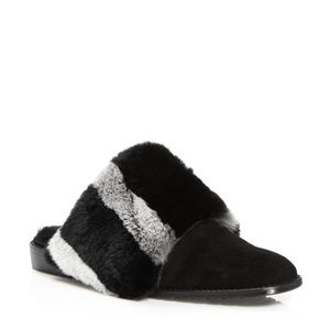 Stuart Weitzman Women's Furgetit Rabbit Fur & Mules